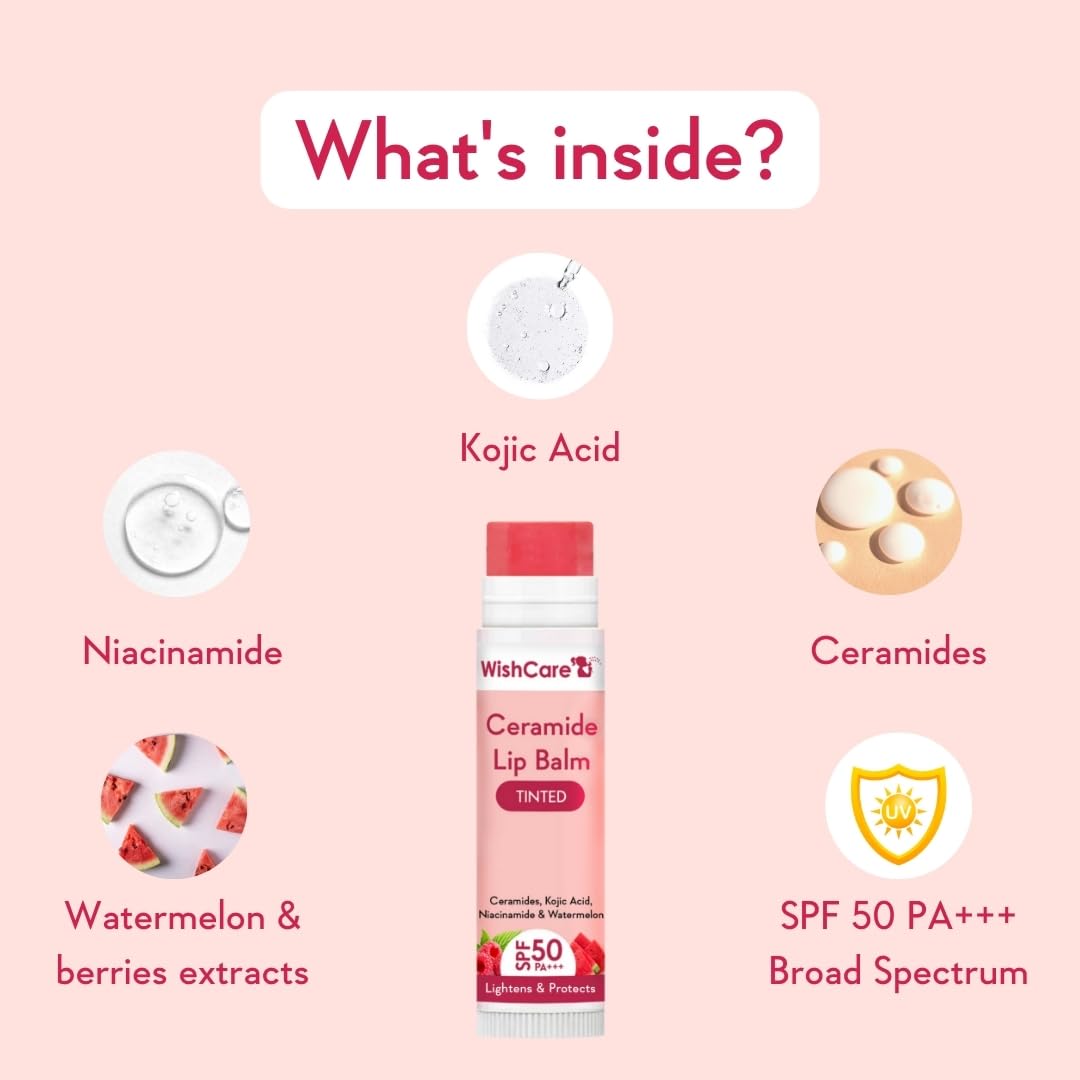 WishCare Tinted Lip Balm with SPF 50 PA+++ 5g