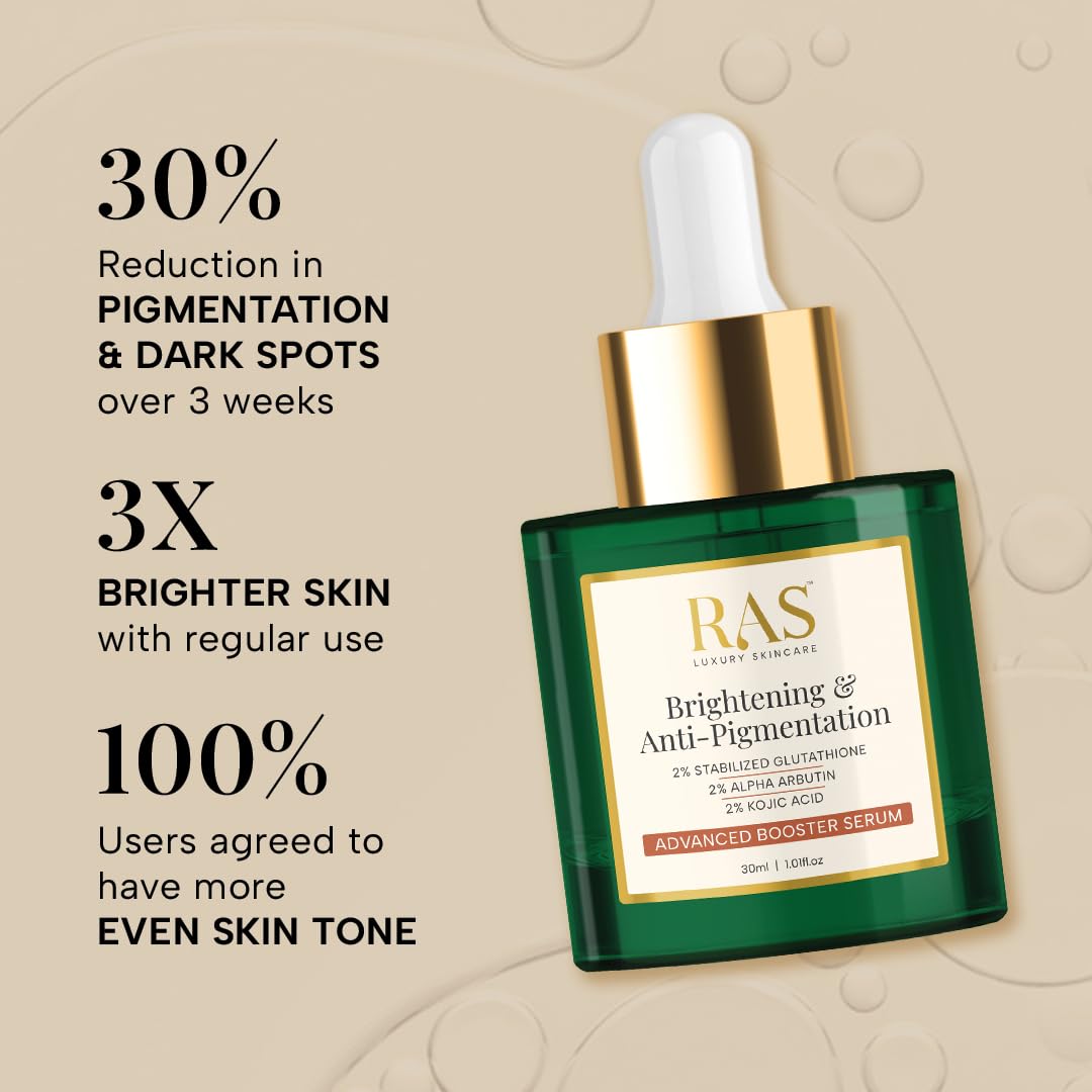 RAS Luxury Oils Brightening & Anti-Pigmentation Advanced Booster Serum – 3ml