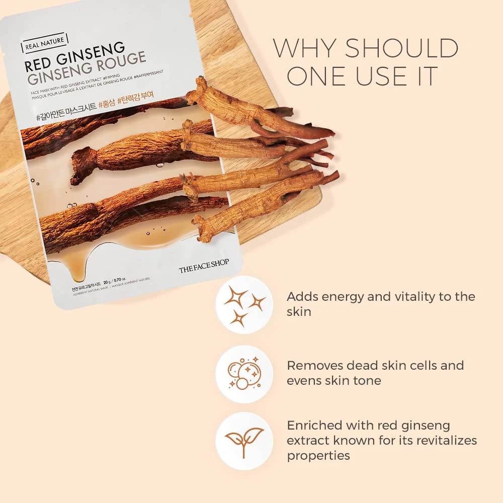 The Face Shop Real Nature Daily Glow Sheet Mask for Glowing Skin & Hydration