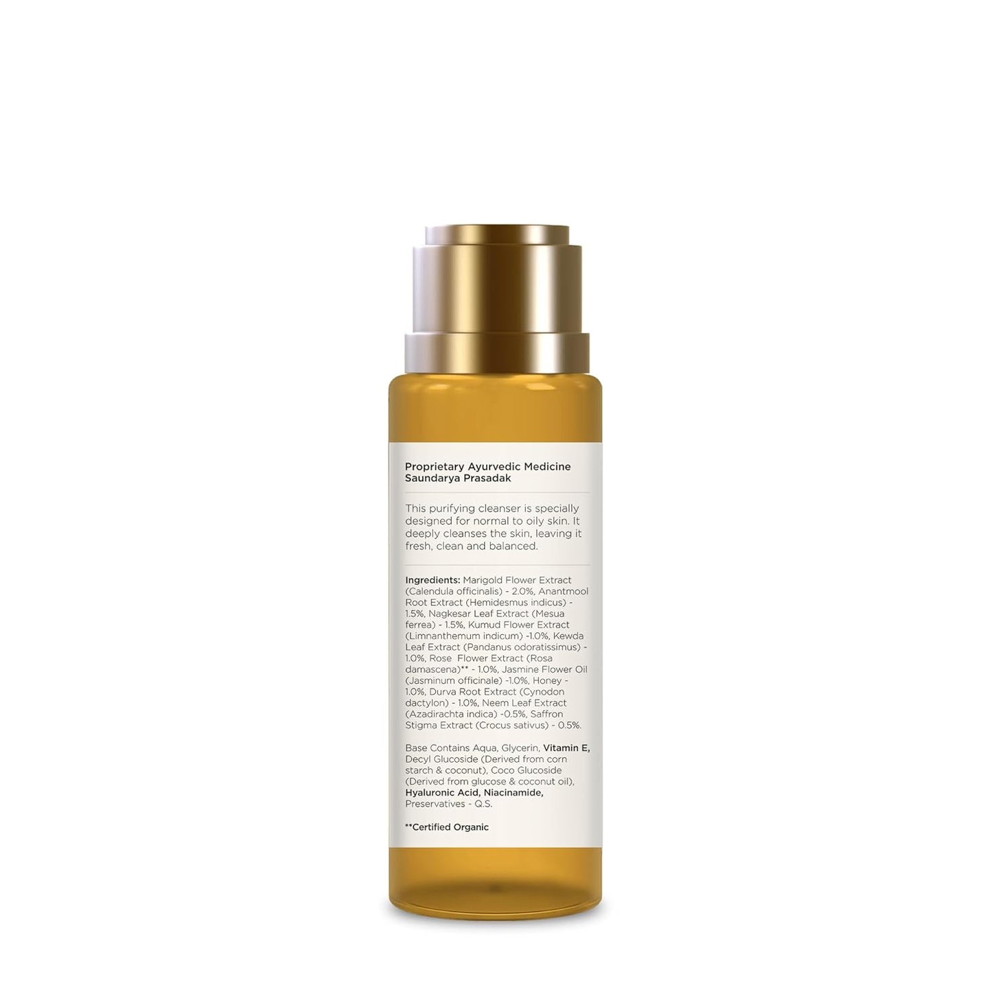Forest Essentials Delicate Saffron & Neem Facial Cleanser with Hyaluronic Acid & Niacinamide