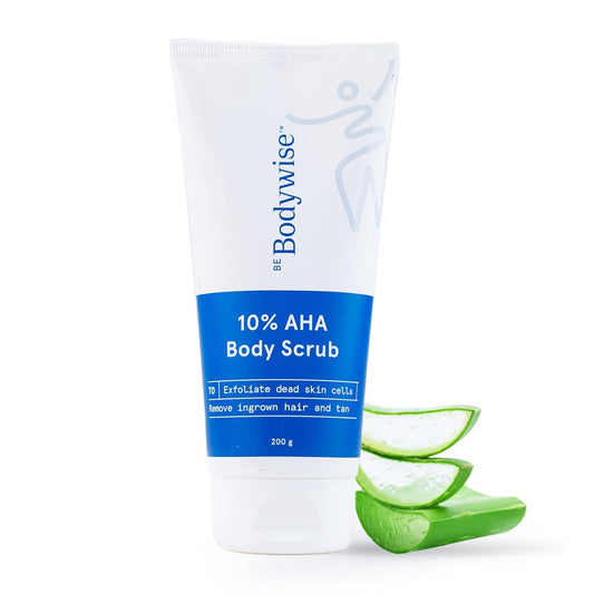 Be Bodywise 10% Lactic AHA Exfoliating Body Scrub For Tan Removal & Soft-Smooth Skin