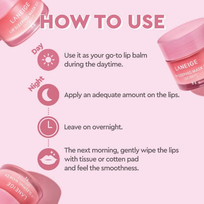 Laneige Lip Sleeping Mask Moisturizing Lip Treatment with Vitamin C + Shea Butter