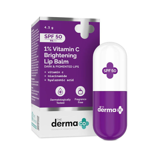 The Derma Co 1% Vitamin C Brightening Lip Balm with SPF 50 PA +++ 4.5gm