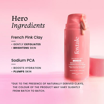 Foxtale Purify & Glow Cleanser + Clay Mask