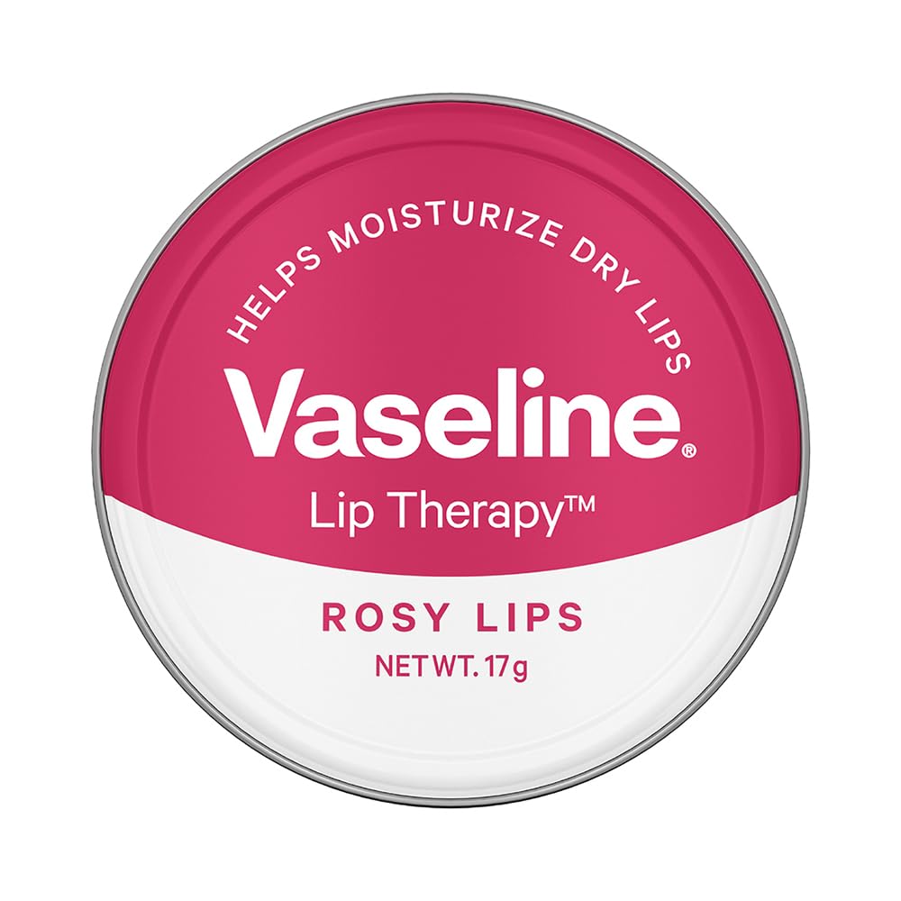 Vaseline Lip Tins Rosy Lips Provides Hydration, Sheer Pink Tint & Glossy Shine 17g