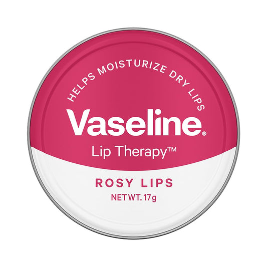 Vaseline Lip Tins Rosy Lips Provides Hydration, Sheer Pink Tint & Glossy Shine 17g