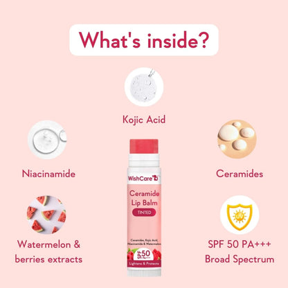 WishCare Tinted Lip Balm with SPF 50 PA+++ 5g