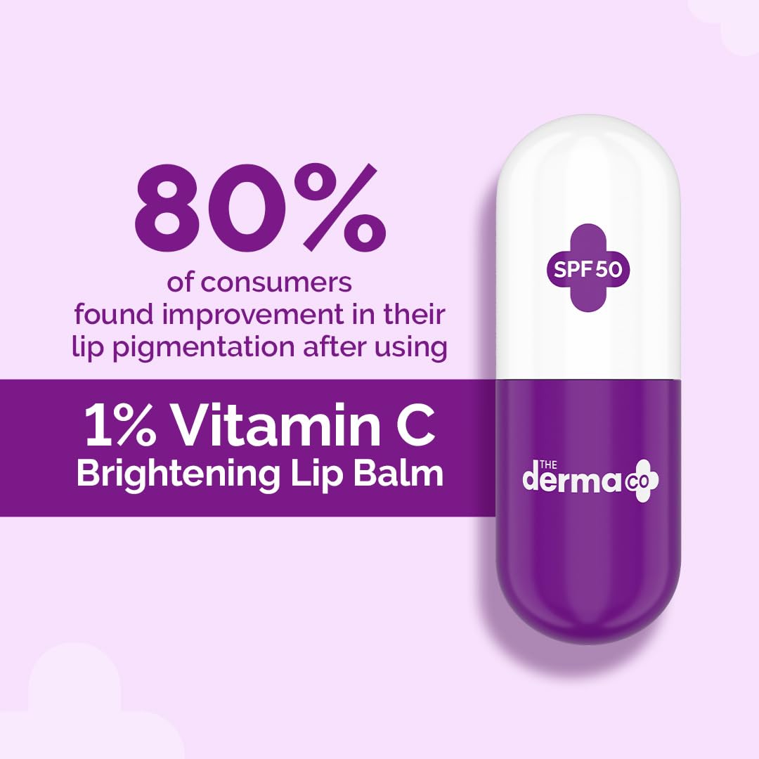 The Derma Co 1% Vitamin C Brightening Lip Balm with SPF 50 PA +++ 4.5gm