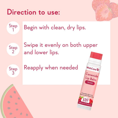 WishCare Tinted Lip Balm with SPF 50 PA+++ 5g