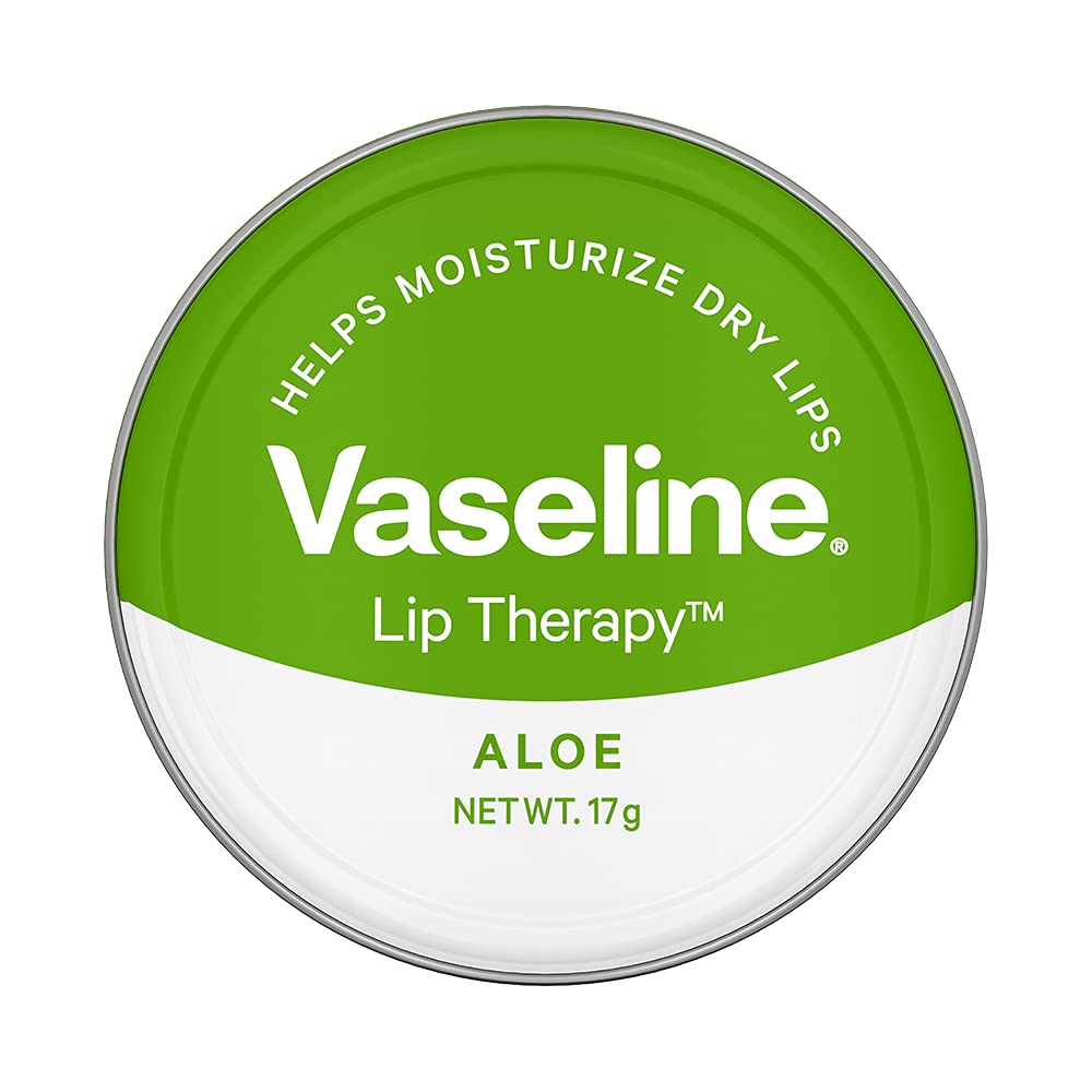 Vaseline Lip Tins Aloe Infused with Aloe Extracts for Lip Hydration & Natural Shine 17g