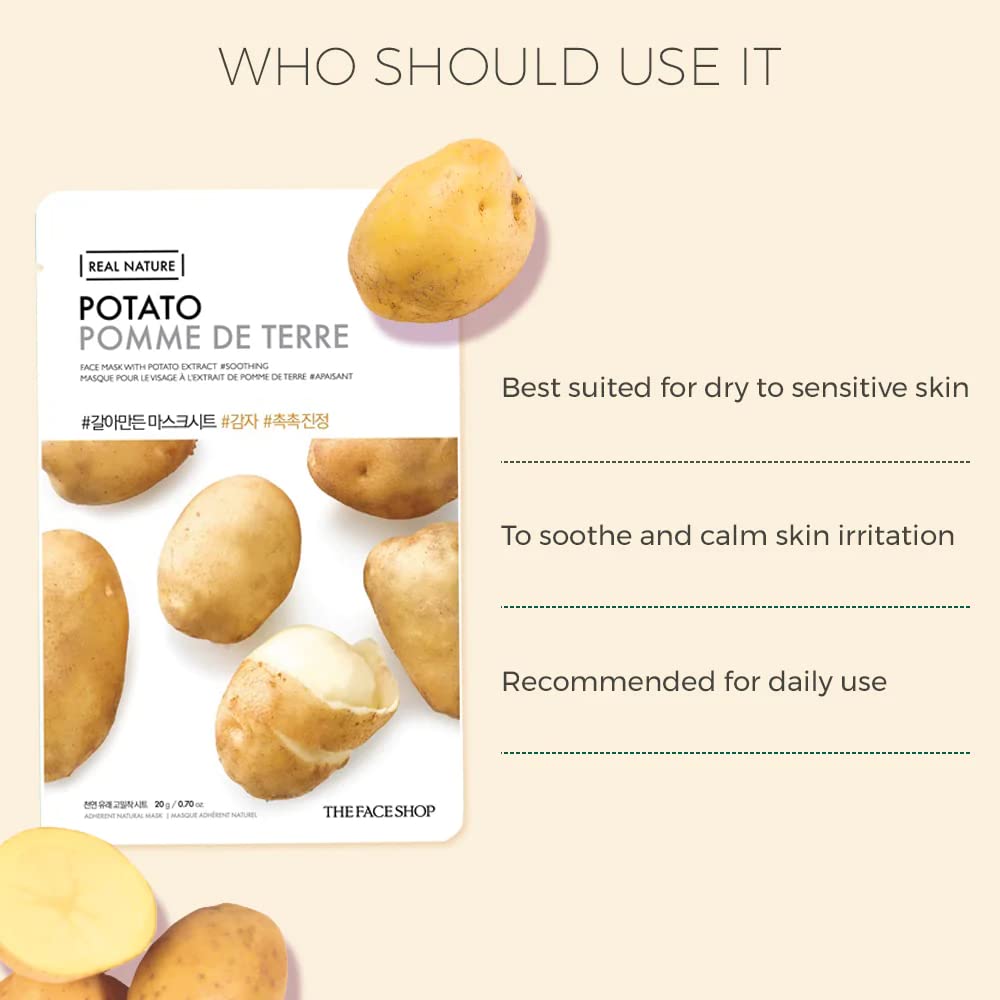 The Face Shop Real Nature Daily Glow Sheet Mask for Glowing Skin & Hydration