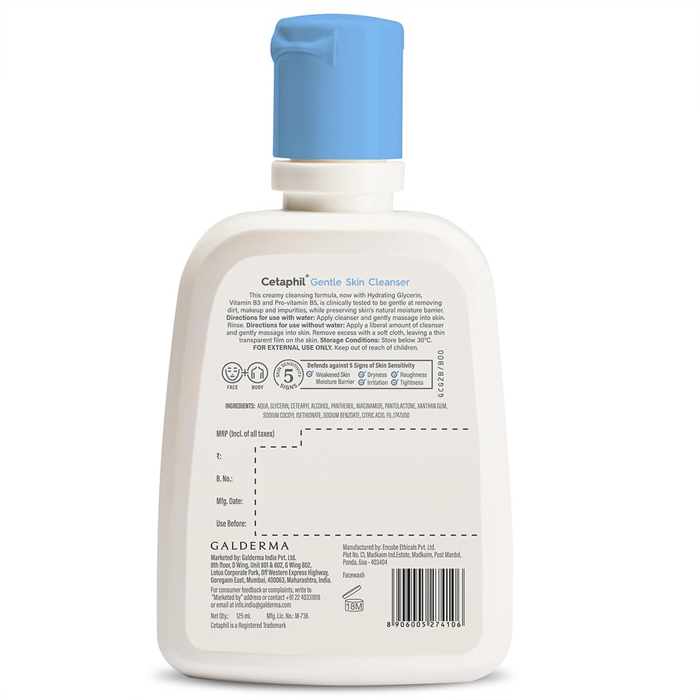 Cetaphil Paraben, Sulphate-Free Gentle Skin Hydrating Face Wash Cleanser