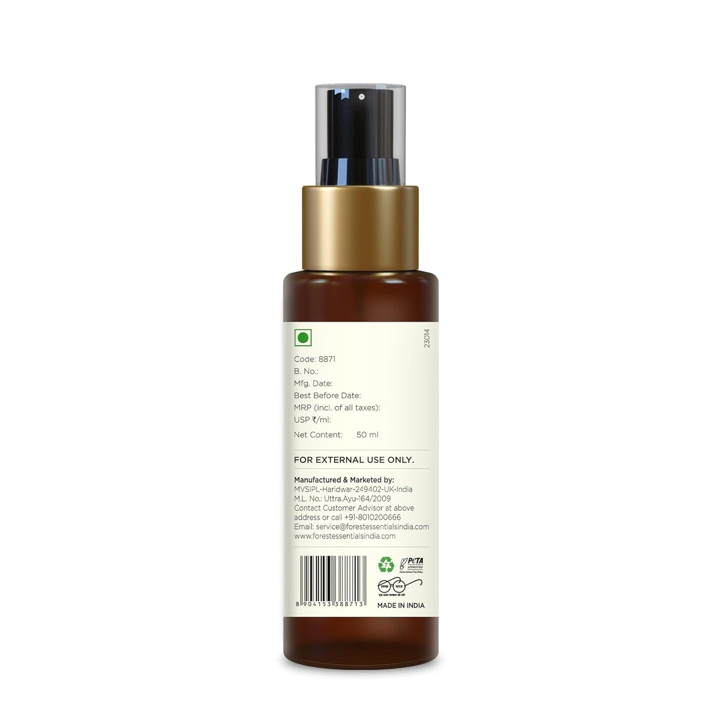 Forest Essentials Travel Size Facial Tonic Mist Pure Rosewater | Refreshing Face Toner For Pore Tightening And Hydration | Alcohol-Free Toner For Glowing Skin | 50 Ml, Pack of 1