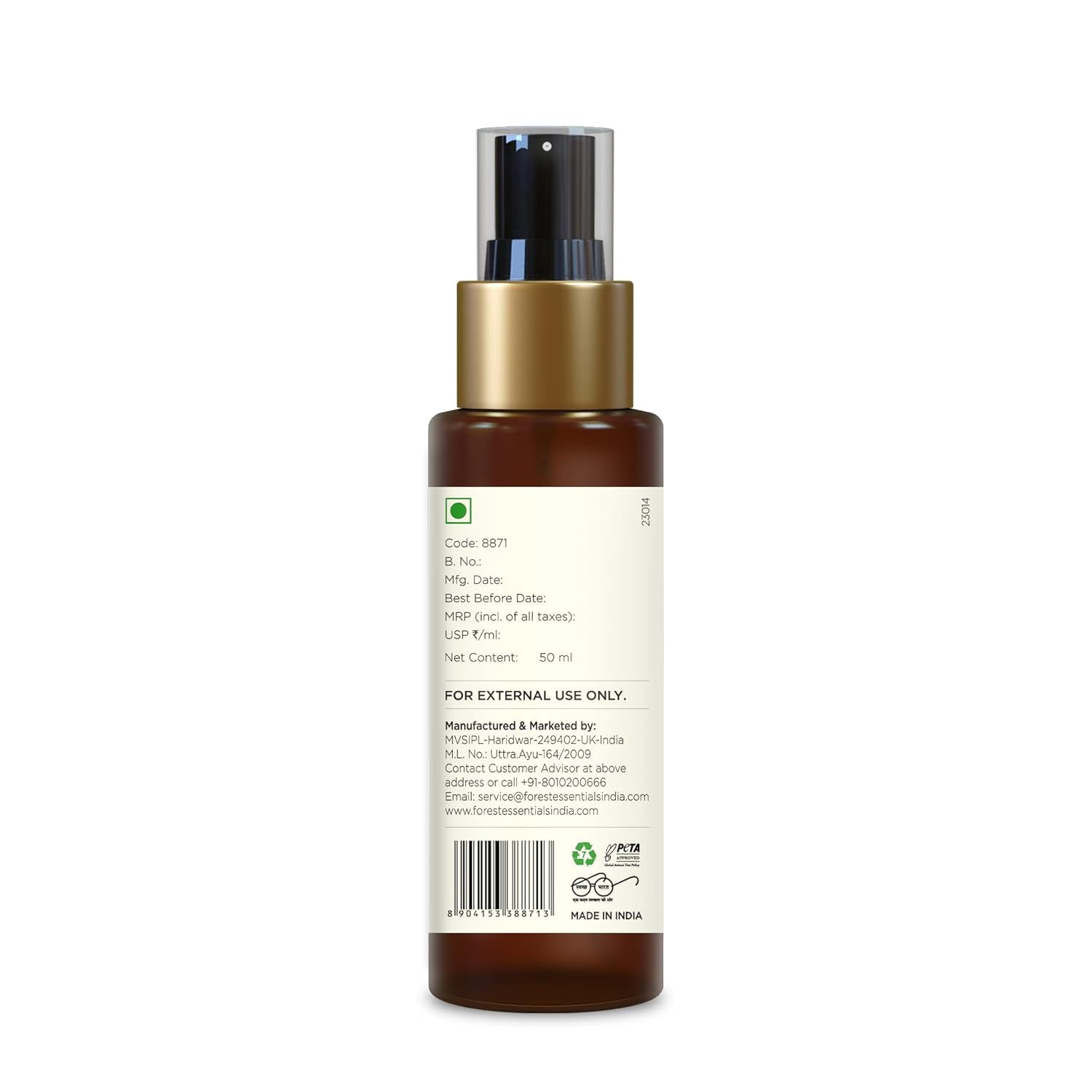 Forest Essentials Travel Size Facial Tonic Mist Pure Rosewater | Refreshing Face Toner For Pore Tightening And Hydration | Alcohol-Free Toner For Glowing Skin | 50 Ml, Pack of 1