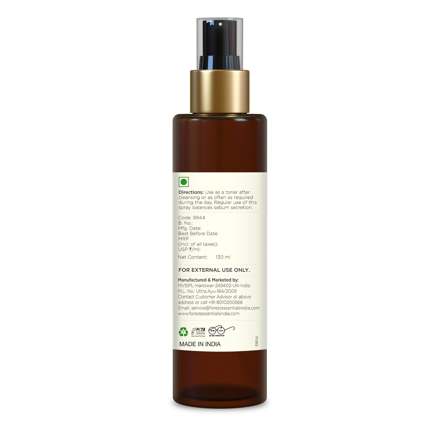 Forest Essentials Shudhi Skin Clarifying Facial Spray | Hydrating Toner for Acne Prone Skin| Tone for Oily Skin | Reduces Acne and Blackheads | With Neem, Tulsi, & Tea Tree Extract