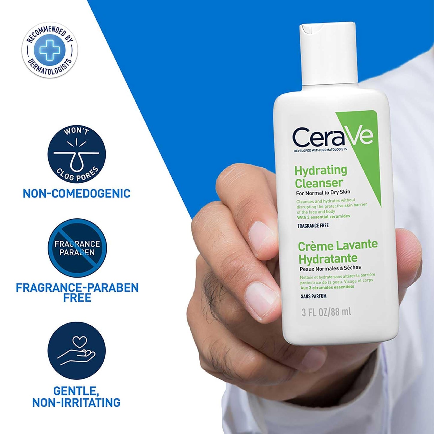 CeraVe Hydrating Cleanser For Normal To Dry Skin (88ml)