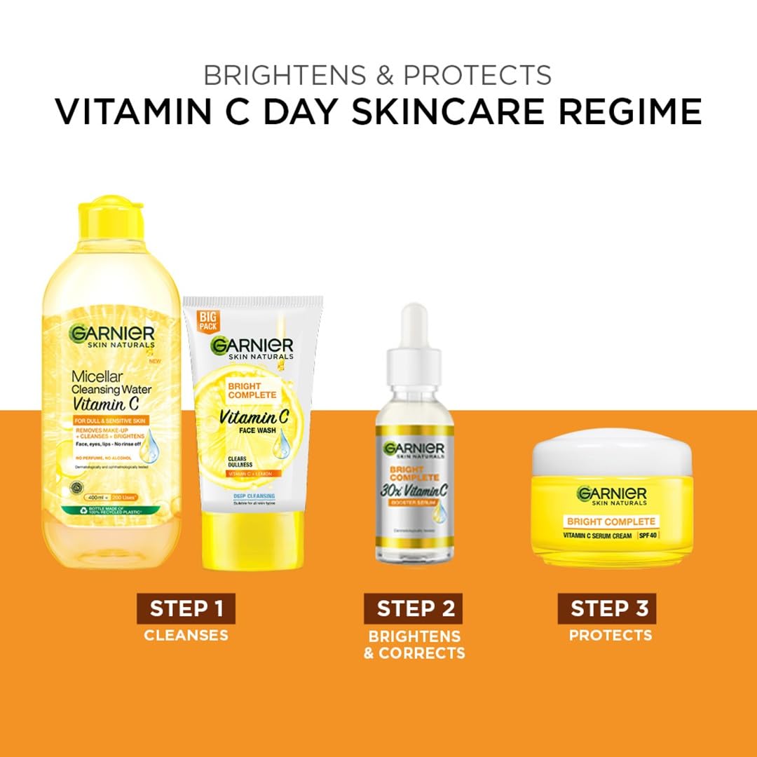 Garnier Skin Naturals, Face Serum, Vitamin C Booster, 30 ml