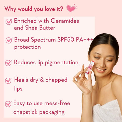 WishCare Tinted Lip Balm with SPF 50 PA+++ 5g