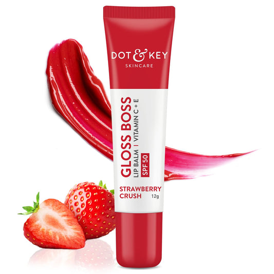 Dot & Key Strawberry Tinted Lip Balm with SPF 50 & Vitamin C + E 12gm