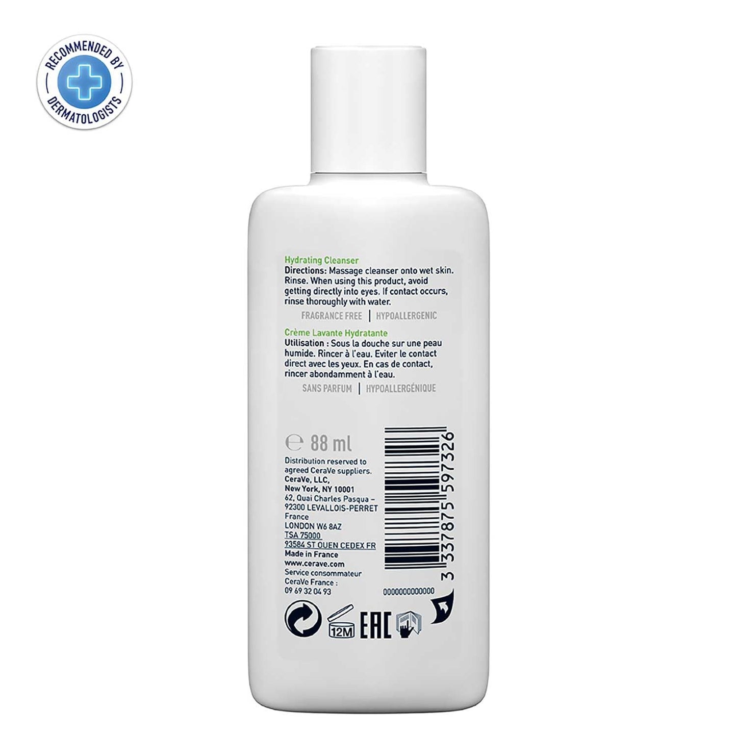CeraVe Hydrating Cleanser For Normal To Dry Skin (88ml)