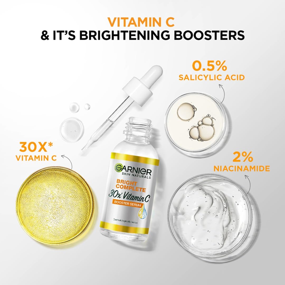 Garnier Skin Naturals, Face Serum, Vitamin C Booster, 30 ml