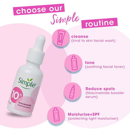 Simple Booster Serum 10% Niacinamide Provides Even Skin Tone & Hydration 30ml