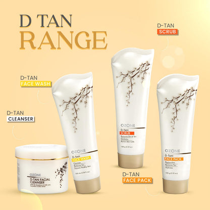 Ozone D-Tan Facial Cleanser | Enriched with Cucumber, Shea Butter & Milk