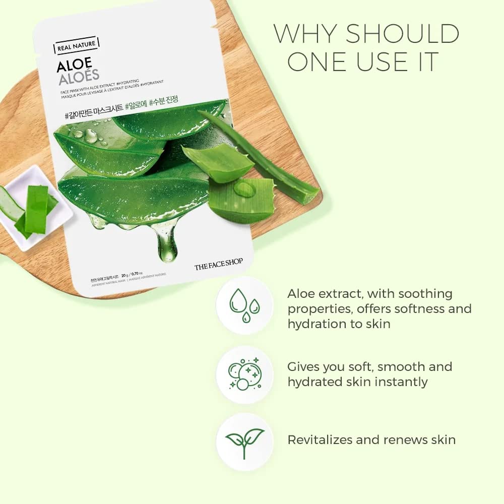 The Face Shop Real Nature Daily Glow Sheet Mask for Glowing Skin & Hydration