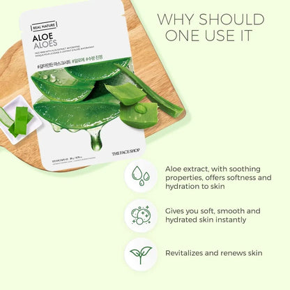 The Face Shop Real Nature Daily Glow Sheet Mask for Glowing Skin & Hydration
