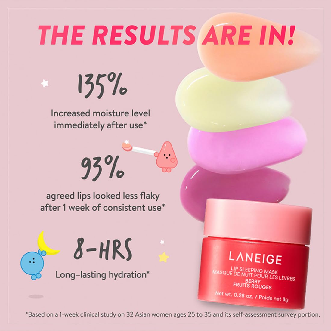 Laneige Lip Sleeping Mask Moisturizing Lip Treatment with Vitamin C + Shea Butter