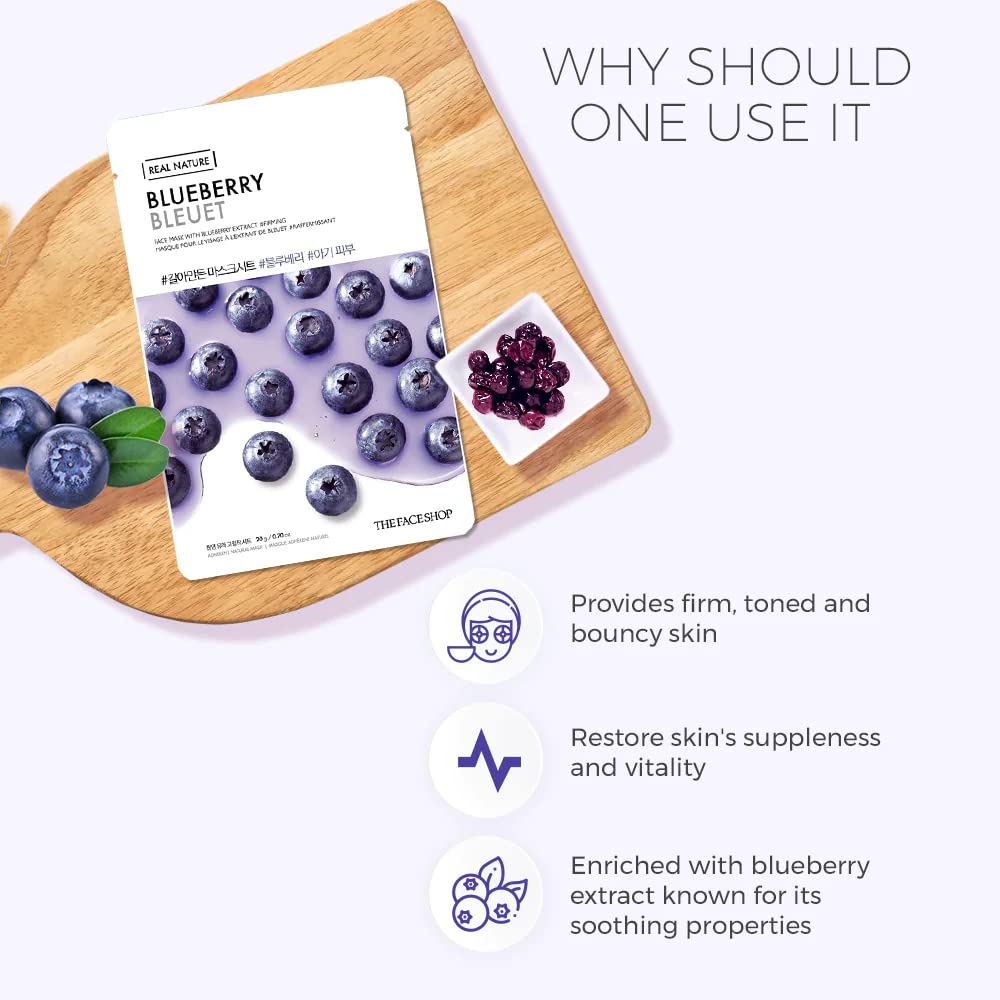 The Face Shop Real Nature Daily Glow Sheet Mask for Glowing Skin & Hydration