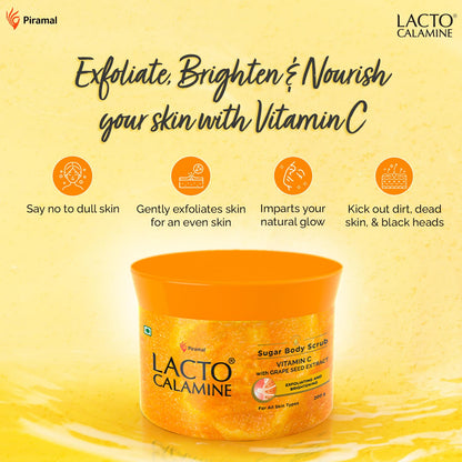 Lacto Calamine Vitamin C Sugar Body Scrub | 200 g