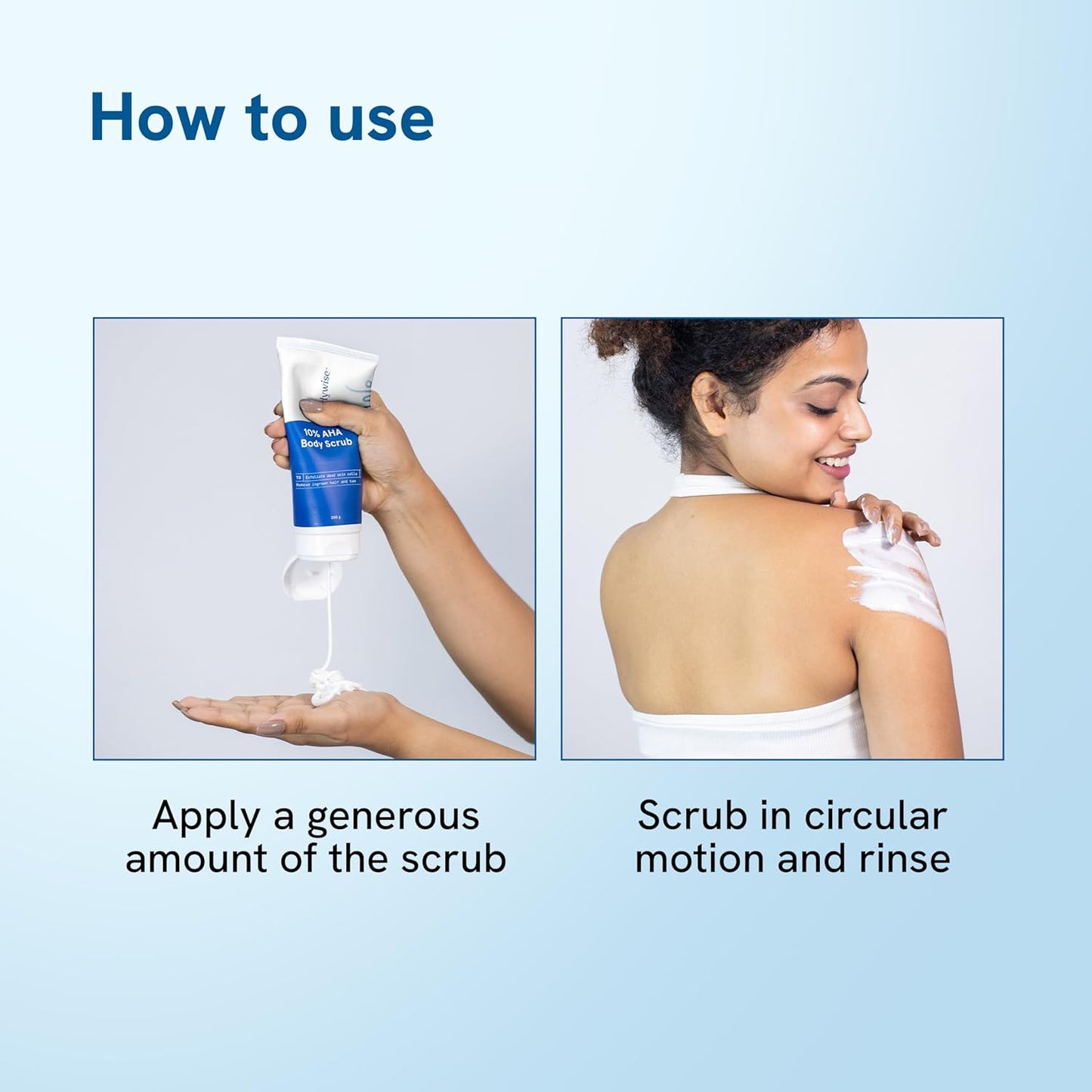 Be Bodywise 10% Lactic AHA Exfoliating Body Scrub For Tan Removal & Soft-Smooth Skin