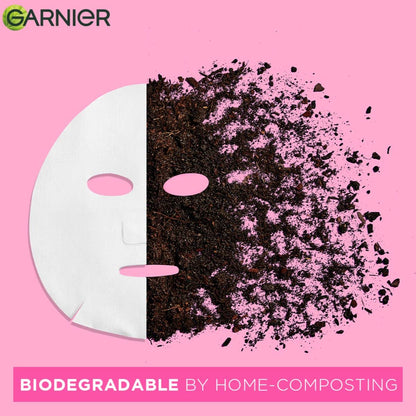 Garnier Skin Naturals, Sheet Mask, Hydrating & Increases Glow, Sakura Glow, 28g