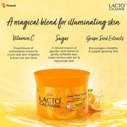 Lacto Calamine Vitamin C Sugar Body Scrub | 200 g
