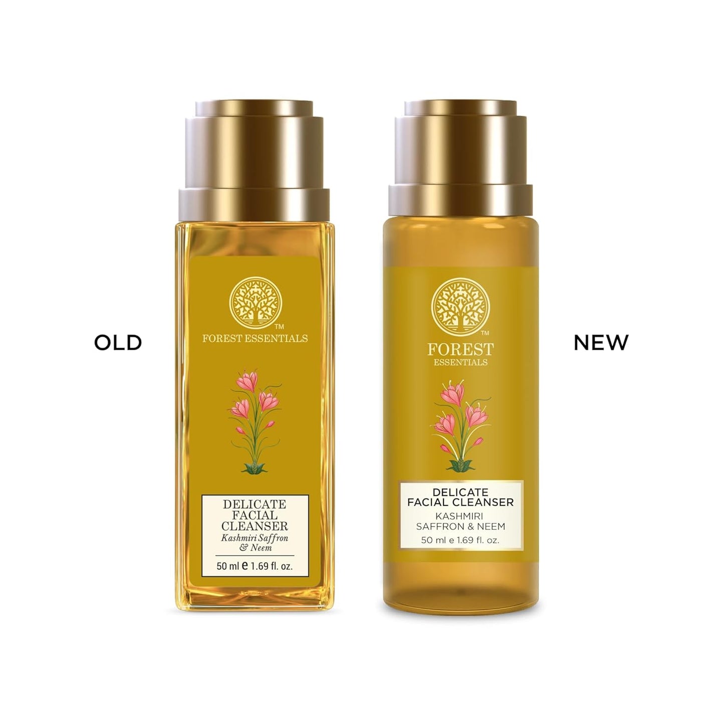 Forest Essentials Delicate Saffron & Neem Facial Cleanser with Hyaluronic Acid & Niacinamide