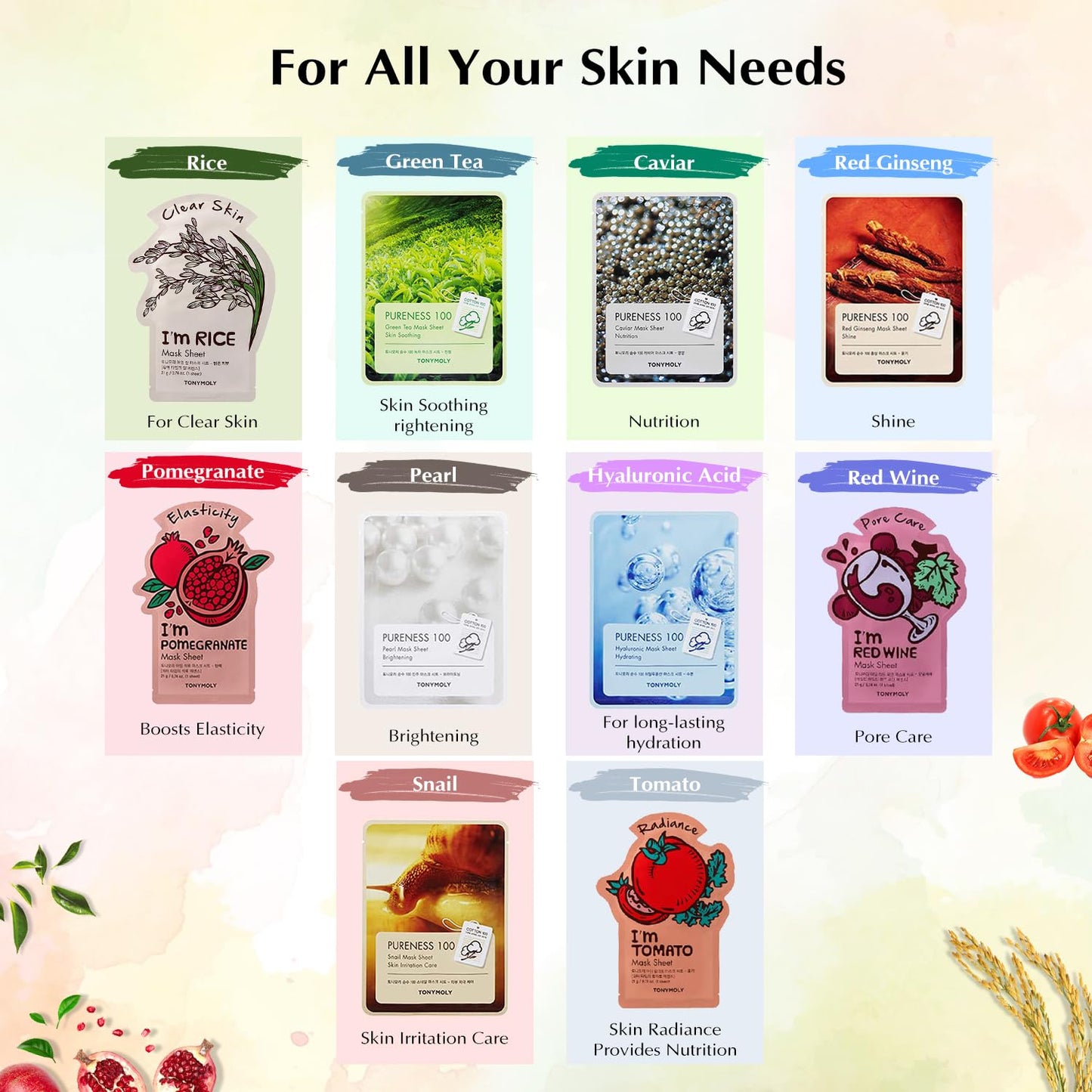 Tonymoly Super 10 Face Sheet Mask – Pack of 10