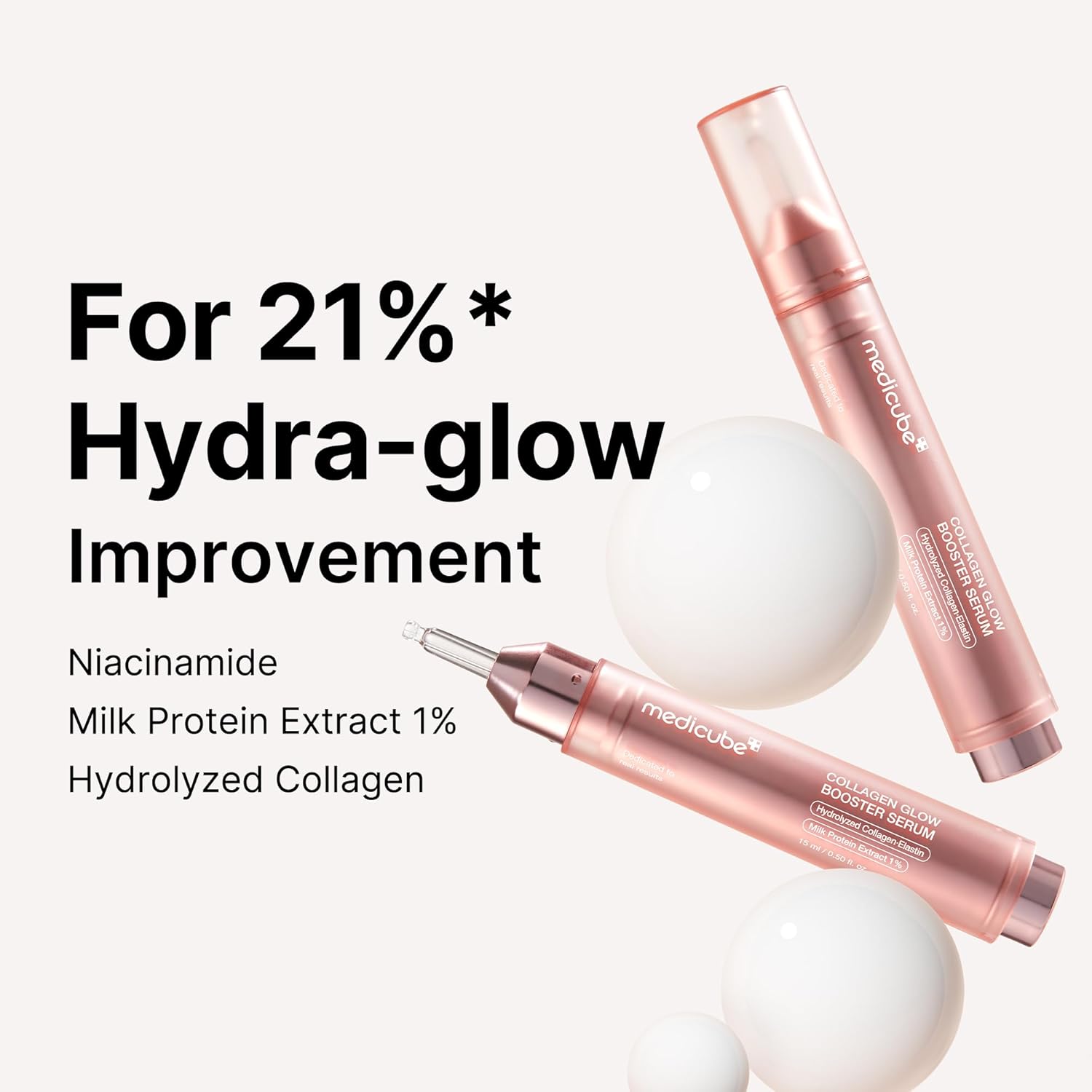 Medicube Collagen Glow Booster Serum, Purunto Collagen, Collagen Blended, Vibrant Skin, Ultra Dry Skin Serum,UNBOX JAPAN EXCLUSIVE