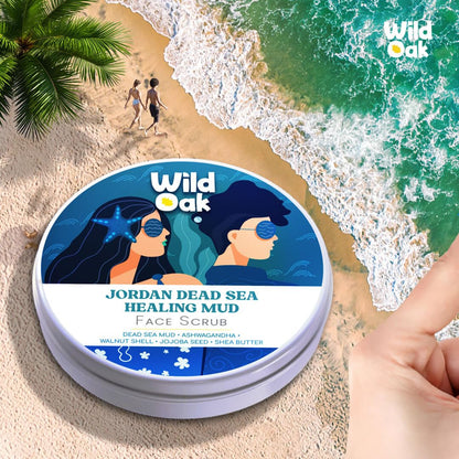 WildOak Jordan Dead Sea Mud Face Scrub | 2% Niacinamide