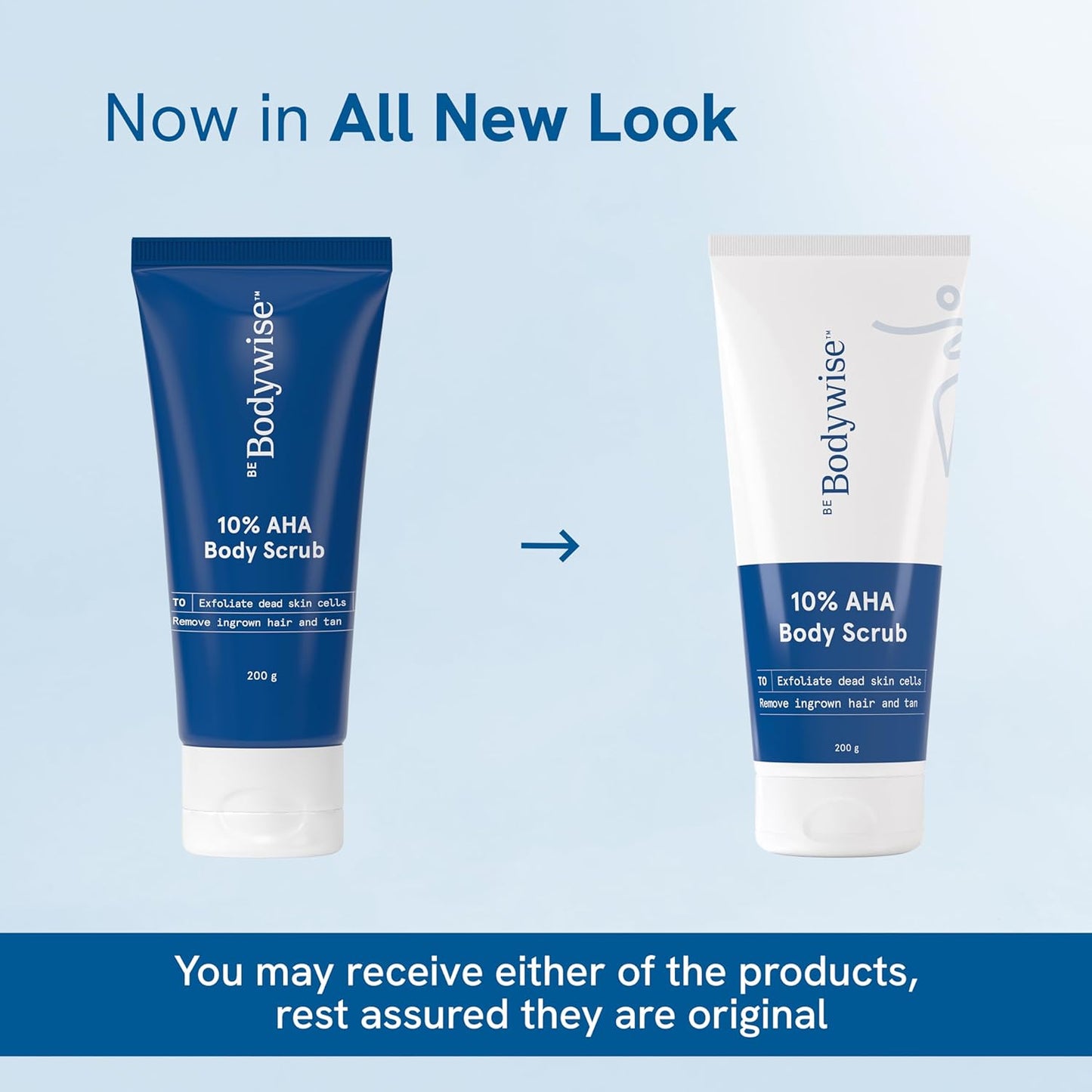 Be Bodywise 10% Lactic AHA Exfoliating Body Scrub For Tan Removal & Soft-Smooth Skin