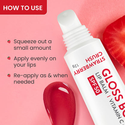 Dot & Key Strawberry Tinted Lip Balm with SPF 50 & Vitamin C + E 12gm