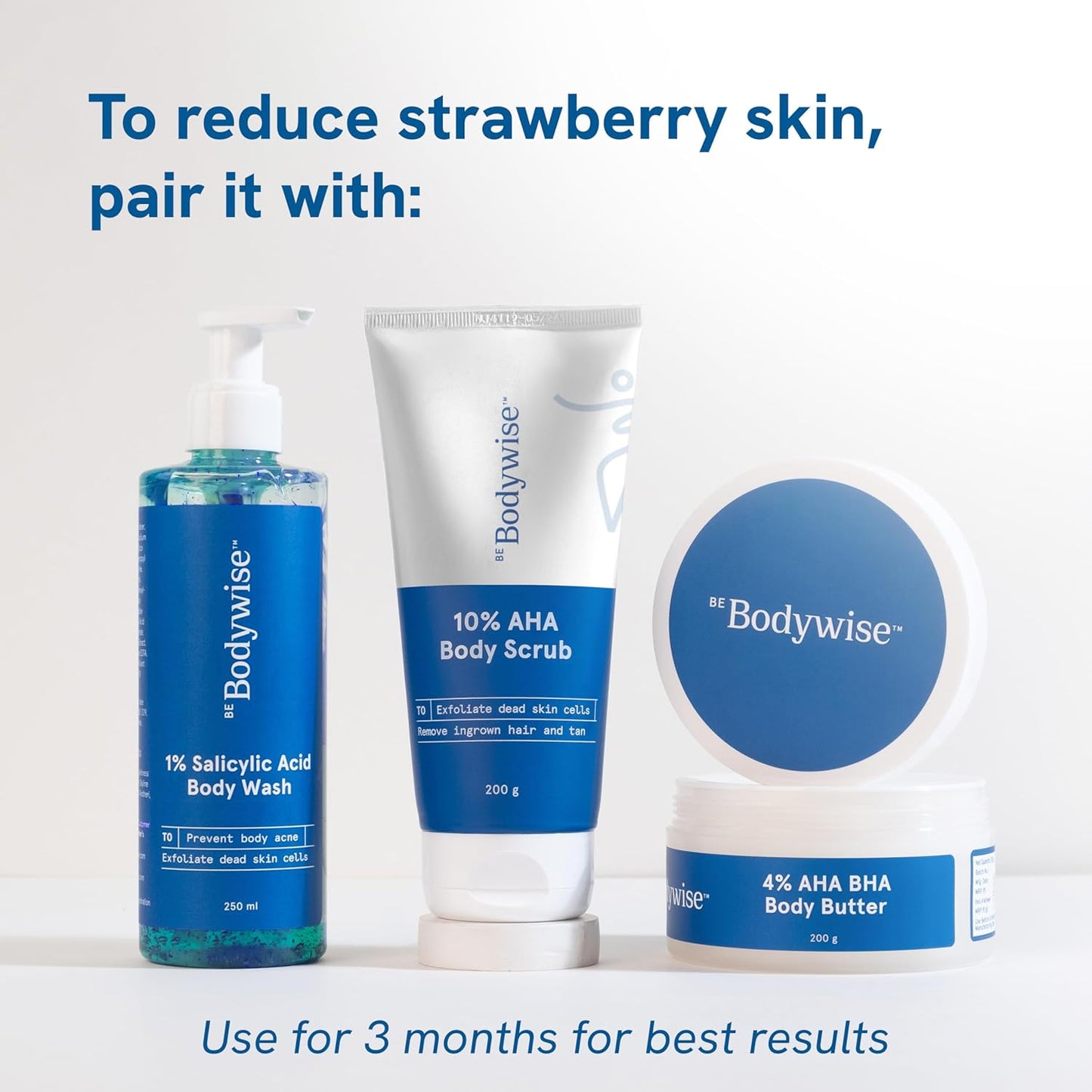 Be Bodywise 10% Lactic AHA Exfoliating Body Scrub For Tan Removal & Soft-Smooth Skin