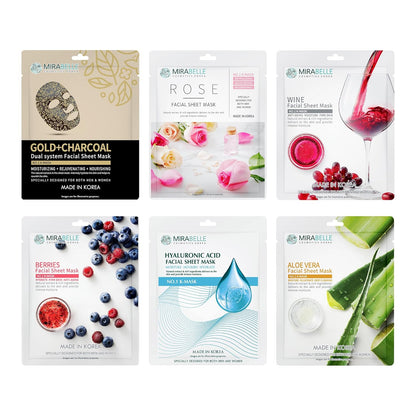 MIRABELLE COSMETICS KOREA Dry Skin Korean Face Mask Sheets