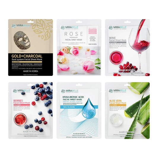 MIRABELLE COSMETICS KOREA Dry Skin Korean Face Mask Sheets